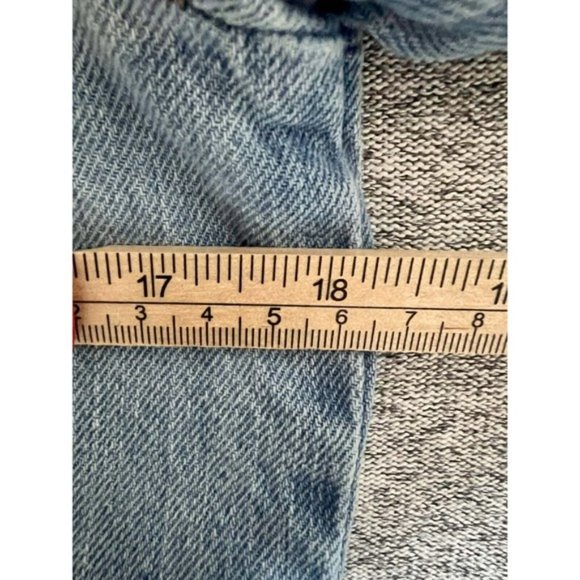 Forever21 Jean Jacket Women M Pocket Denim Button Up Long Sleeve Light Wash Blue - Picture 4 of 10